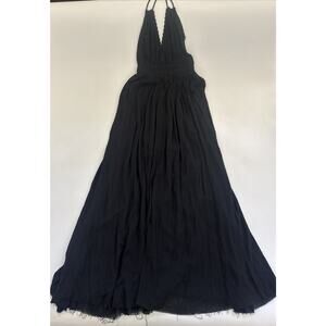 Mustard‎ Seed Maxi Dress Black Flowy Cottagecore Womens Small Boho Anthropologie